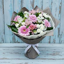 Букет цветов из:  Герберы, Альстромерии и Хризантемы в Светлые Горы