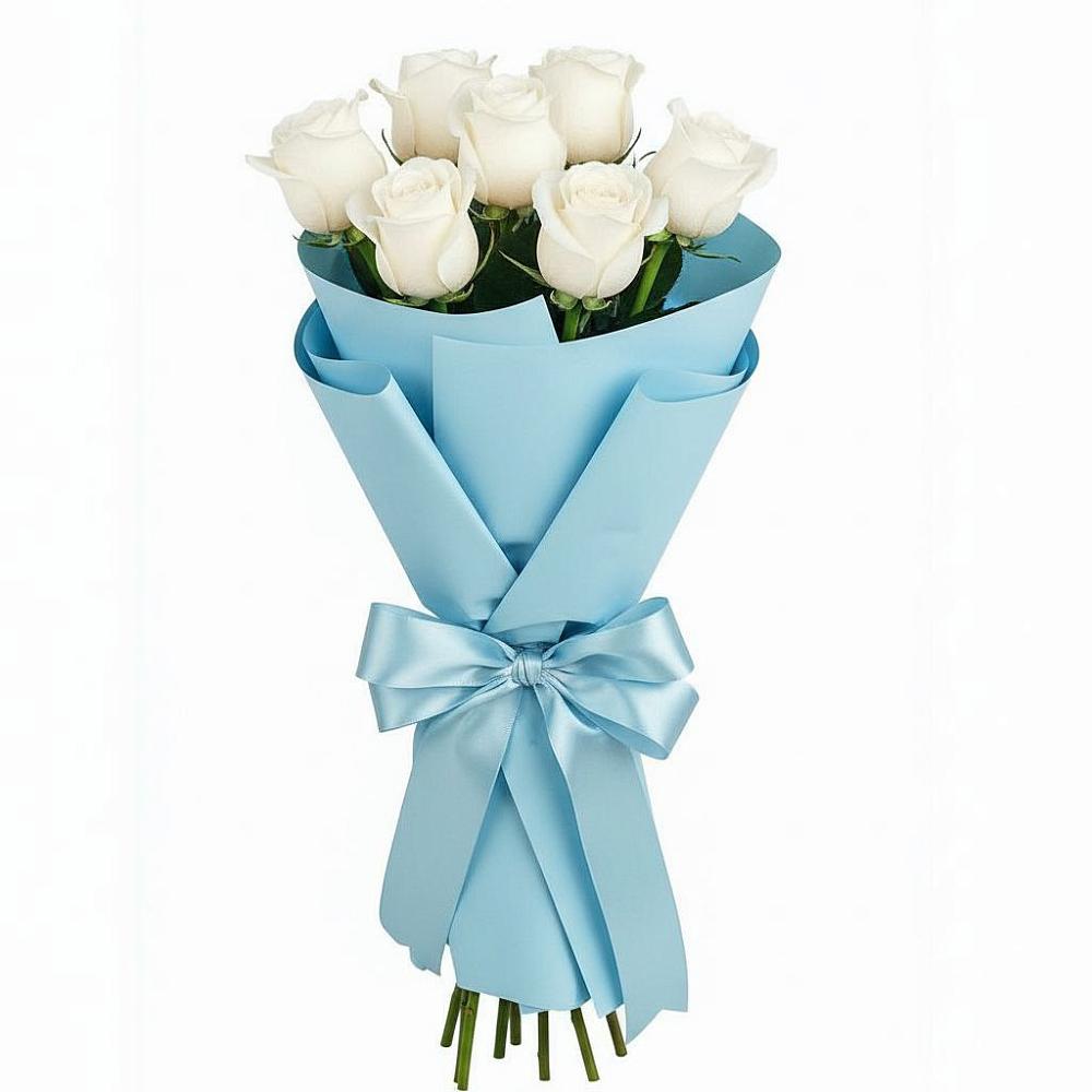 Букет 7 белых роз Проуд в Светлые Горы