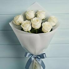 Букет 7 Белых роз Эдлесс Лав #REPLACE_PRED# Светлые Горы