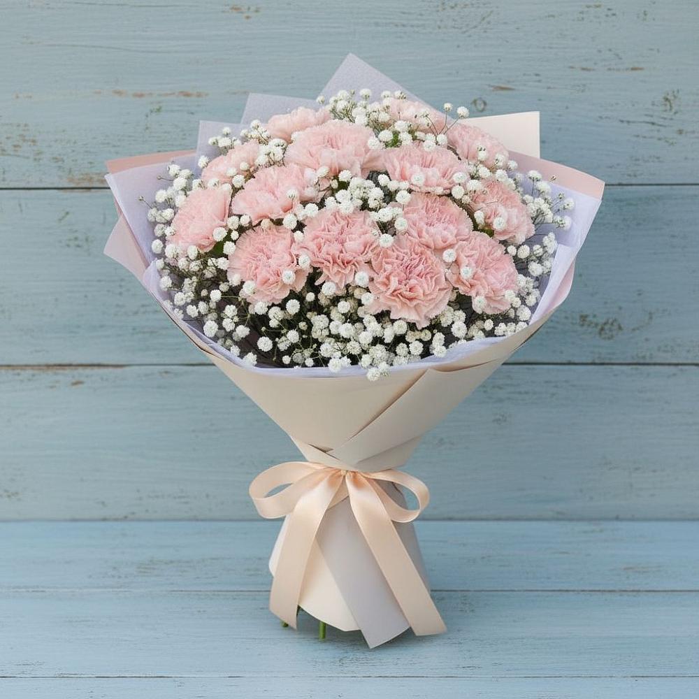 Букет цветов из: Гвоздики в Светлые Горы