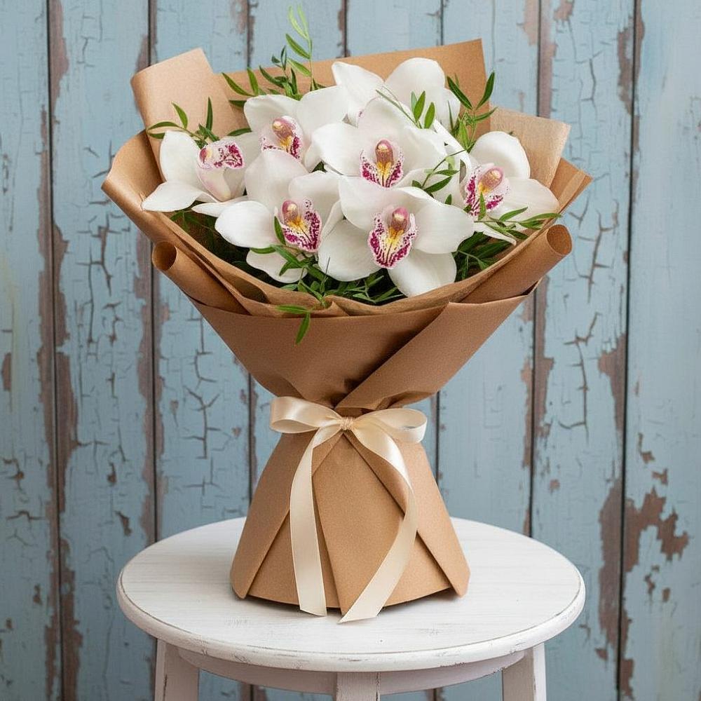Букет цветов из: Орхидеи и Розы в Светлые Горы