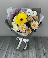 Букет цветов из:  Розы, Герберы и Хризантемы #REPLACE_PRED# Светлые Горы