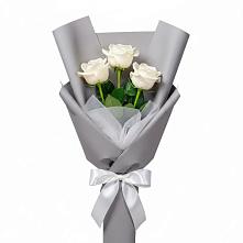 Букет 3 белые розы #REPLACE_PRED# Светлые Горы