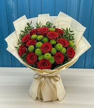 Букет цветов из:  Розы и Хризантемы в Светлые Горы