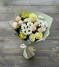Букет цветов из:  Альстромерии, Розы и Хризантемы #REPLACE_PRED# Светлые Горы