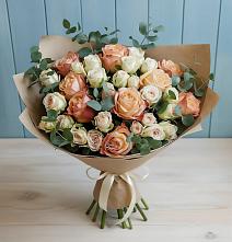 Букет цветов из:  Альстромерии и Розы в Светлые Горы
